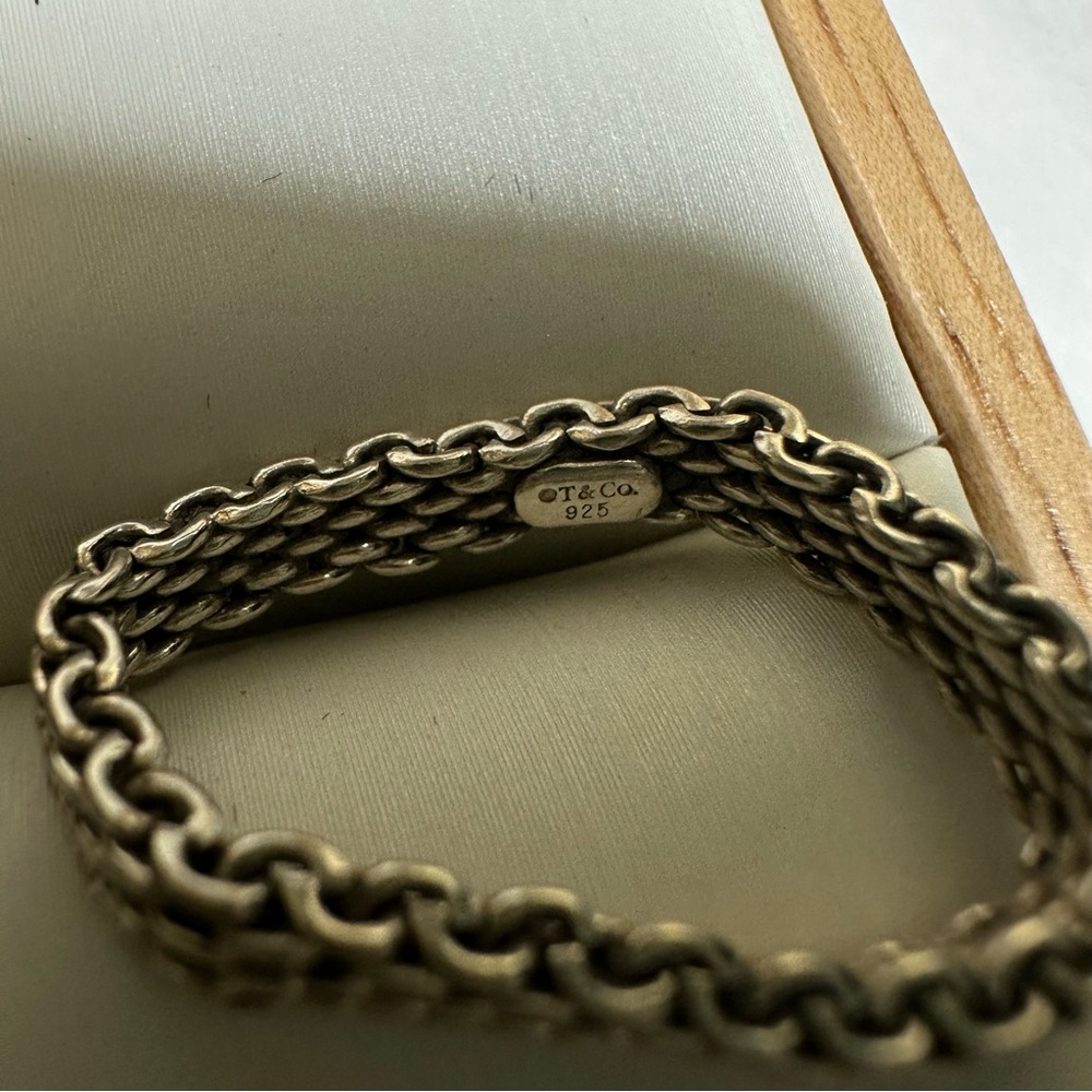 Tiffany & Co. Silver Chain Ring - Picture 3 of 4